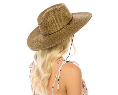 boater hat with chin strap