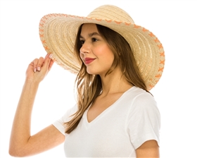 floppy straw sun hats wholesale wide brim beach hat