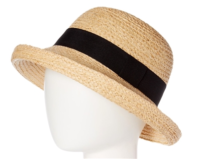wholesale raffia straw hats - upturn brim beach hat