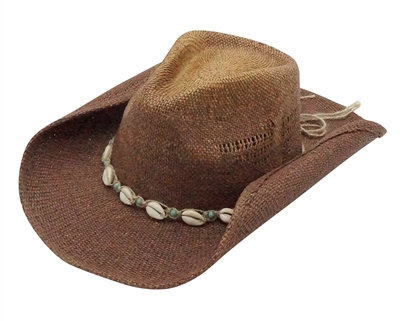 wholesale straw cowgirl hats shells and beads