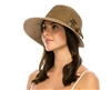 Wholesale Summer Straw Hats - Lampshade Ladies Hat w/ Side Flower