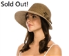 Wholesale Summer Straw Hats - Lampshade Ladies Hat w/ Side Flower