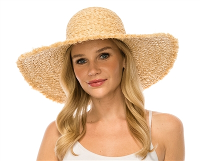 wholesale floppy hats raffia straw wide brim sun hat upf 50