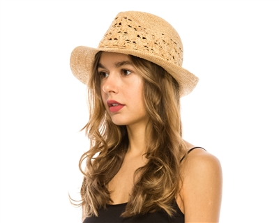 Wholesale Organic Raffia Straw Hats - Summer Fedoras