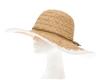 Wholesale Straw Sun Hats Crochet Edge Raffia