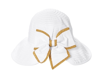 wholesale sun hats - ladies split back ribbon hat bow