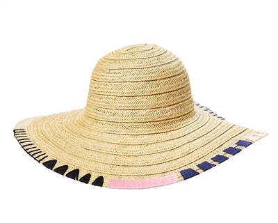 wholesale Whipstitch Edge Straw Sun Hat