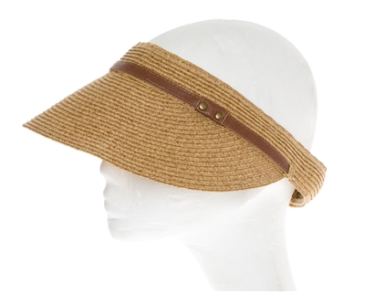 sun straw visor hat velcro visors wholesale