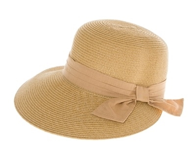Wholesale Ladies Sun Protection Caps - Face Saver Hats w/ Bow