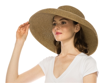 Wholesale Large Brim Lampshade Sun Hat - UPF 50 Womens Sun Hat