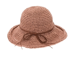 Wholesale Crochet Straw Toyo Upbrim Sun Hat Womens Beach Straw Sun Hat
