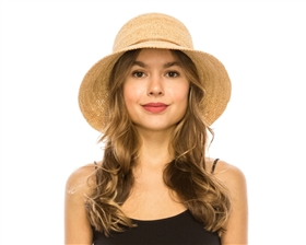 Wholesale Fine Raffia Straw Hats - Crochet Women's Bucket Hat