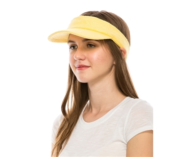 wholesale sun visors soft terry cloth womens visor