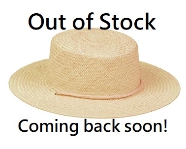 wholesale Flat Top Jute Straw Hat w/ Chin Cord