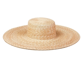 wholesale Wheat Straw Wide Brim Boater Hat
