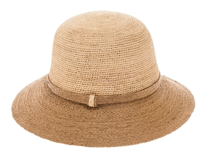 Wholesale Fine Crochet Raffia Bucket Hat Womens Beach Straw Sun Hat