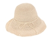 Wholesale Ladies Summer Hats - Patterned Fine Crochet  Straw Hats Wholesale