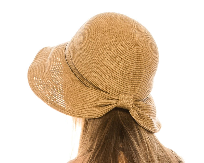 straw bow hat