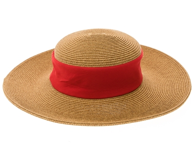Wholesale Collapsible Sun Hats - Red Band Packable Sun Hat - UPF 50+ Travel Hat
