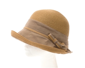 Wholesale Fine Straw & Fabric Cloche Hat