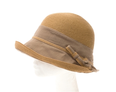 Wholesale Fine Straw Fabric Cloche Hats