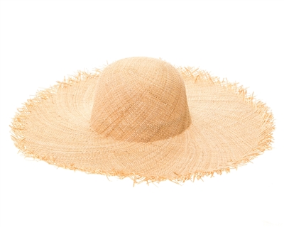 Natural Frayed Edge Straw Hat