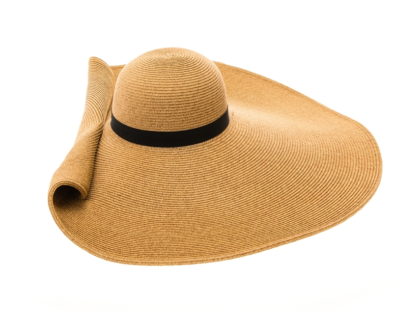 Wholesale Oversized Sun Hats - 9-inch Brim Beach Hats - Women's