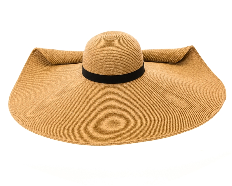 Wholesale Oversized Sun Hats - 9-inch Brim Beach Hats - Women's