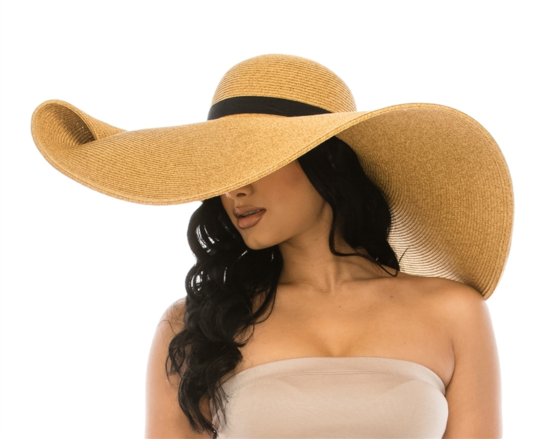 CHUNKUNA Womens Beachwear Sun Hat Striped Straw Hat Floppy Large Brim Hat Swimwear Cover Up Hat CHUNKUNA Womens Beachwear Sun Hat Striped Straw Hat Floppy Large Brim Hat Swimwear Cover Up Hat