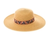 Sun Hat w/ Floral Jacquard Band