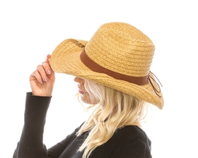 1887-1 Straw Cowboy w/ Leather Band