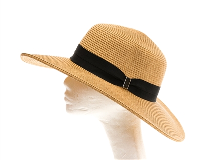 Sun Hat w/ Gold Bar Accent