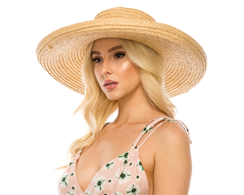 Wholesale luxury straw hats - wholesale raffia straw gambler hats with  upturned brim