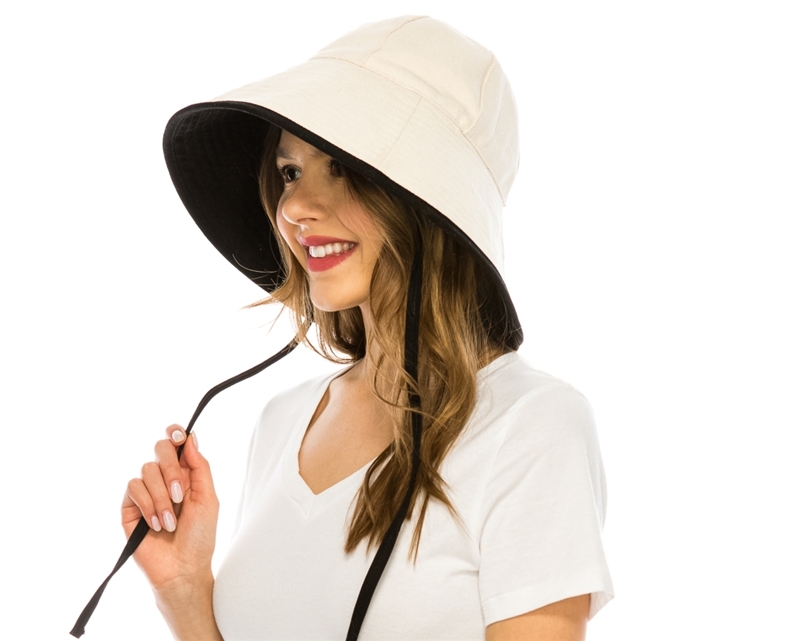 1899 Canvas Bucket Hat with Chin Tie