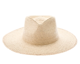 wholesale palm leaf rancher hat - black band
