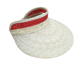 wholesale palm leaf straw sun visors - made in mexico hats wholesale