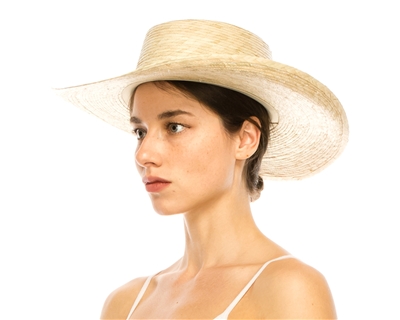 wholesale palm leaf straw hats - womens summer gambler hats wholesale