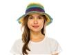 wholesale hemp crochet rainbow hats - hippie boho rainbow hats wholesale
