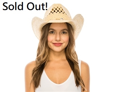 Womens straw cowboy store hats wholesale