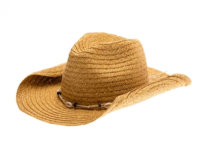 Wholesale Beach Straw Cowboy Hats Seashells - Buy Cowgirl Hats USA Wholesaler - Ladies Cowboy Hats Wholesale