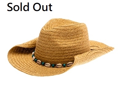 Wholesale Women's Beach Cowboy Hats Seashells - Buy Cowgirl Hats USA Wholesaler - Ladies Cowboy Hats Wholesale