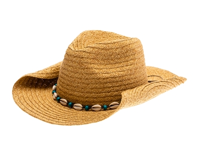 Wholesale Women's Beach Cowboy Hats Seashells - Buy Cowgirl Hats USA Wholesaler - Ladies Cowboy Hats Wholesale