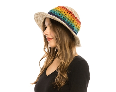 wholesale hemp crochet hats - hippie boho hats wholesale