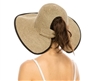 Wholesale Ponytail Sun Hats UPF Straw Beach Hat Womens