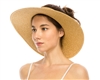 Wholesale crownless straw sun visor hats edge sun hat