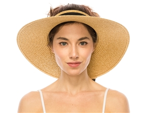Wholesale crownless straw sun hats hats edge sun hat