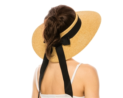 Wholesale crownless straw sun hats hats edge sun hat