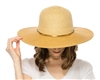 Wholesale Wide Brim Sun Hat Gold Accent - Wholesale Womens Resort Hats