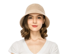 Wholesale Linen Bucket Sun Hat - Wholesale Womens Packable Resort Hats