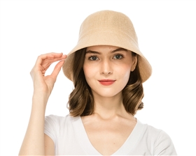 Wholesale Linen Bucket Sun Hats- Wholesale Womens Packable Resort Hats